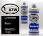 Preview: Chevrolet, Black, WA9825 / 19U: 400ml Sprühdose + 400ml Klarlack - Set, von ATW Autoteile West.